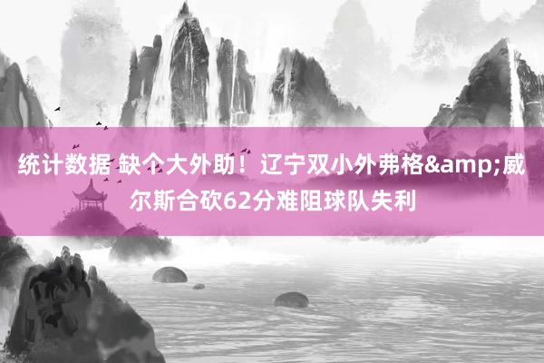 统计数据 缺个大外助！辽宁双小外弗格&威尔斯合砍62分难阻球队失利