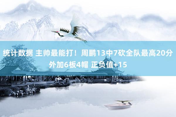 统计数据 主帅最能打！周鹏13中7砍全队最高20分外加6板4帽 正负值+15