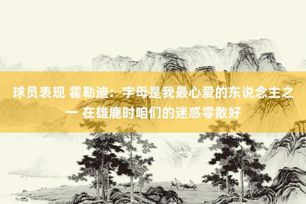 球员表现 霍勒迪：字母是我最心爱的东说念主之一 在雄鹿时咱们的迷惑零散好