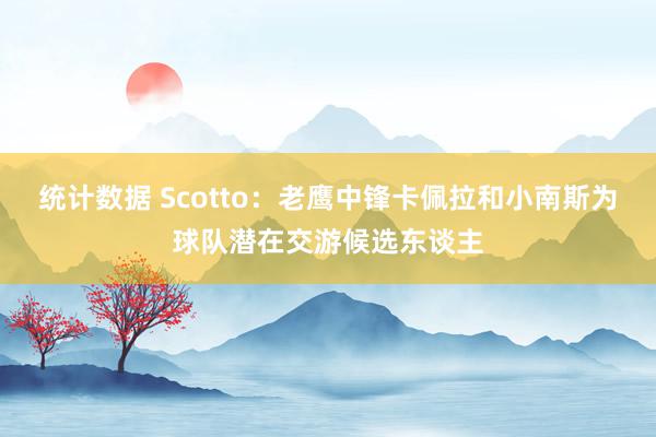 统计数据 Scotto：老鹰中锋卡佩拉和小南斯为球队潜在交游候选东谈主